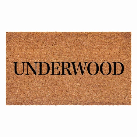 Calloway Mills Personalized Door Mat, Black, Natural, 24 in W x 48 in L 111542448